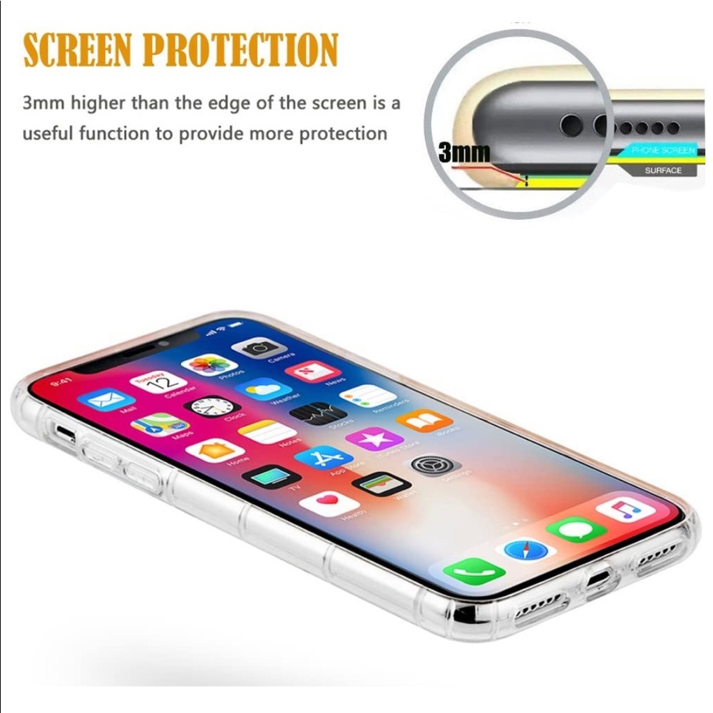 NEW iPhoneX RoseGold Marble Hybrid Protective Case - Picture 5 of 8
